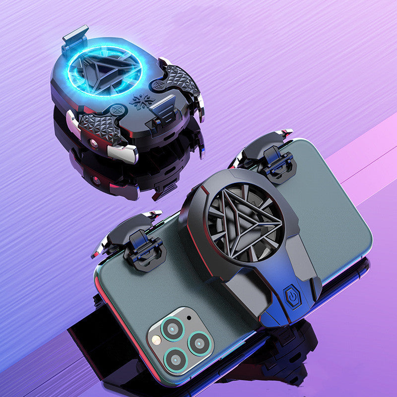 The Quantum Strike X ⚡ ❄️  – Multi-Function Mobile Gaming Accessory: Cooling Fan, Gamepad & Adjustable Stand