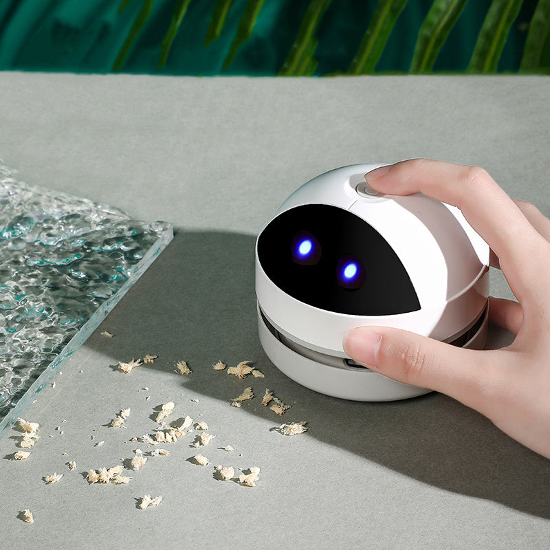⚡VoltBot Mini USB Vacuum – Cute Robot Keyboard Cleaner with 5000Pa Suction, Portable Dust Buster for PC, Laptop, Desk – Fun Gadget Gift for Gamers & Office Workers