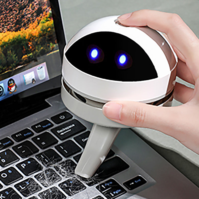 ⚡VoltBot Mini USB Vacuum – Cute Robot Keyboard Cleaner with 5000Pa Suction, Portable Dust Buster for PC, Laptop, Desk – Fun Gadget Gift for Gamers & Office Workers