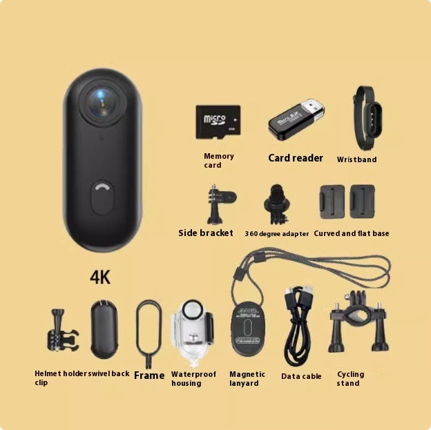 Quantum Action Camera for Sports  – Waterproof , Wearable, Helmet & Bike Mount  – Ultra-Compact with Magnetic Mount