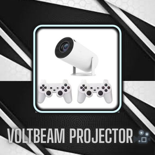 VoltBeam Fusion Premium | 720p Home Theater Projector with Remote Control And Built-in Streaming & Retro Games