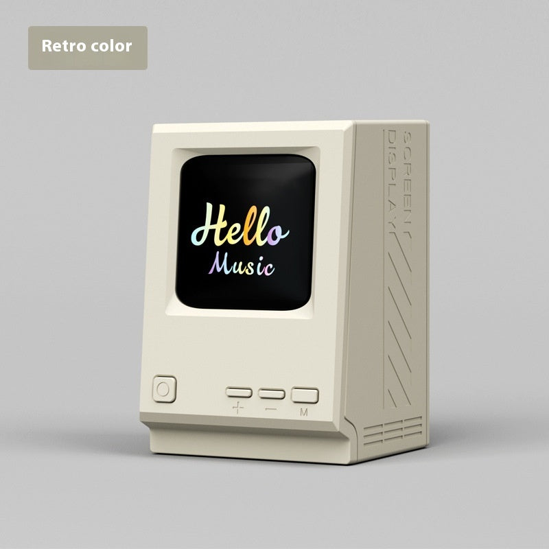 ✨ [Premium Edition] Retro PC Bluetooth Speaker – Vintage Computer Desk Clock with  HD Lyrics Display! | Studio-Grade Sound, Wireless, RGB Mood Lights – Perfect for Gamers & Audiophiles