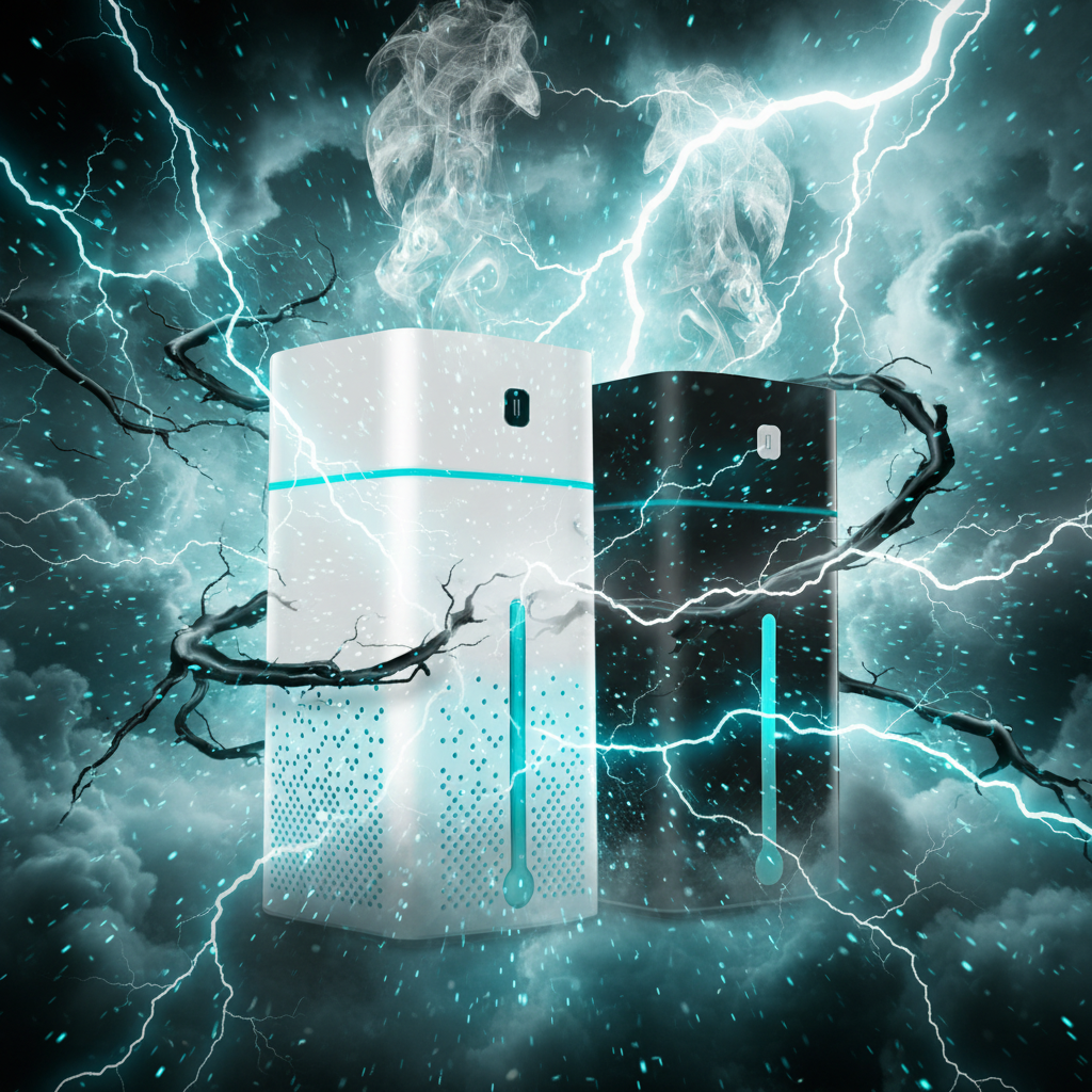 Cyan black and white energy humidifiers