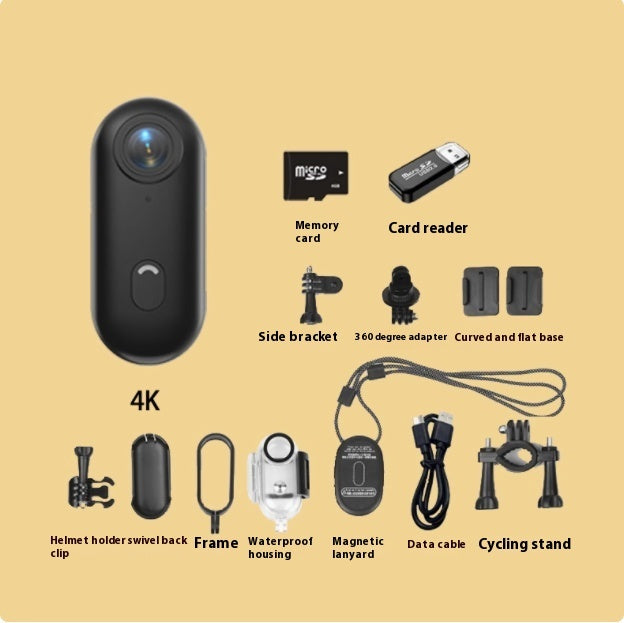 Quantum Action Camera for Sports  – Waterproof , Wearable, Helmet & Bike Mount  – Ultra-Compact with Magnetic Mount