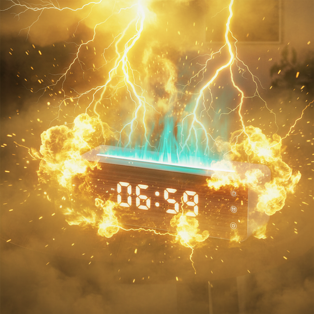 Fiery yellow energy humidifier clock